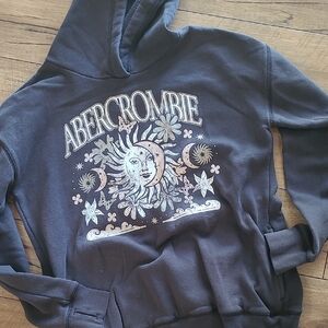 Abercrombie Kids Black Hoodie with Celestial Design